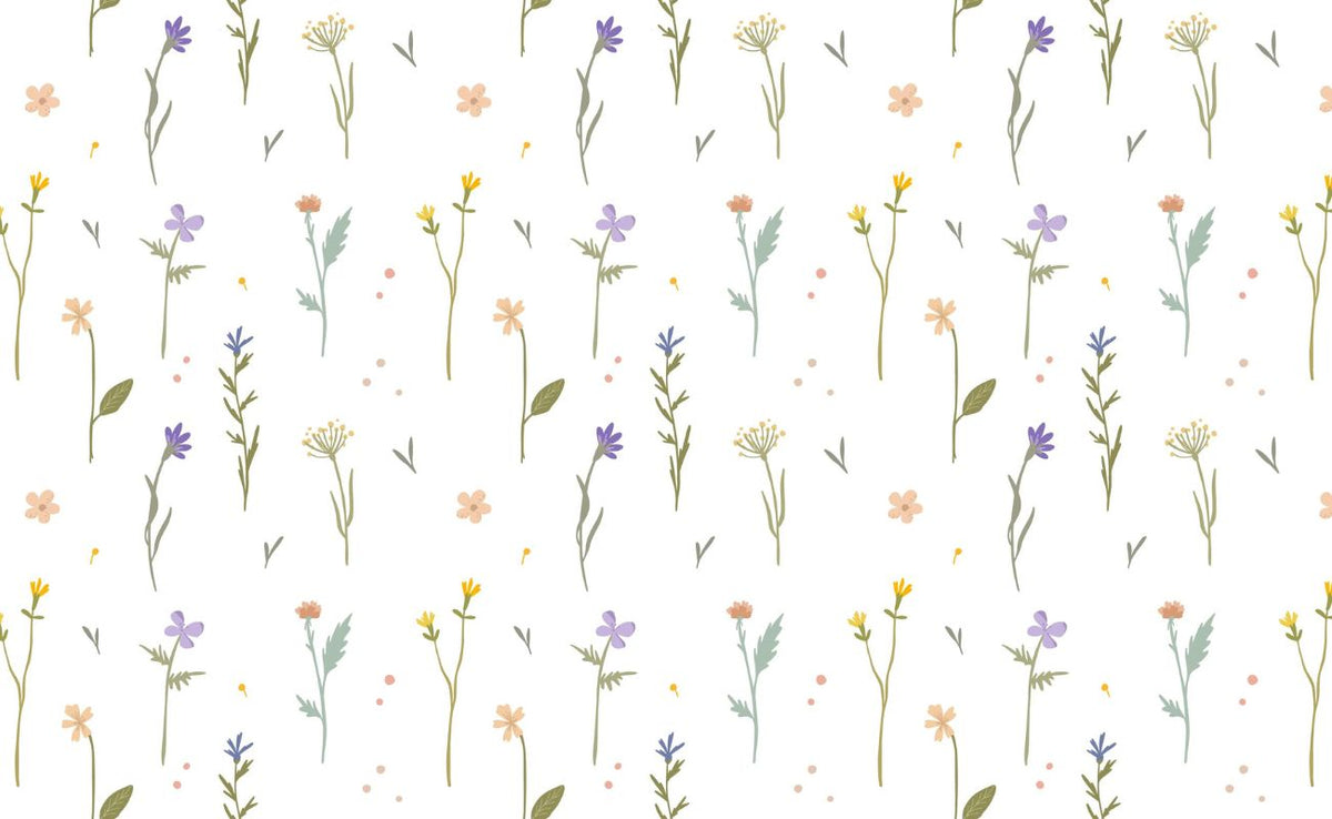 Papier peint fleurs des champs