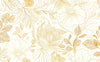 Papier peint fleurs dorées