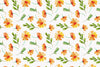 Papier peint fleurs oranges