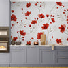 Papier peint Papier peint fleurs rouges floral délicat, floral