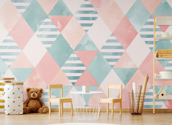 Papier peint Papier peint géométrique chambre géométrique abstrait scandinave