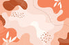 Papier peint graphique terracotta