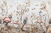 Papier peint flamant rose vintage