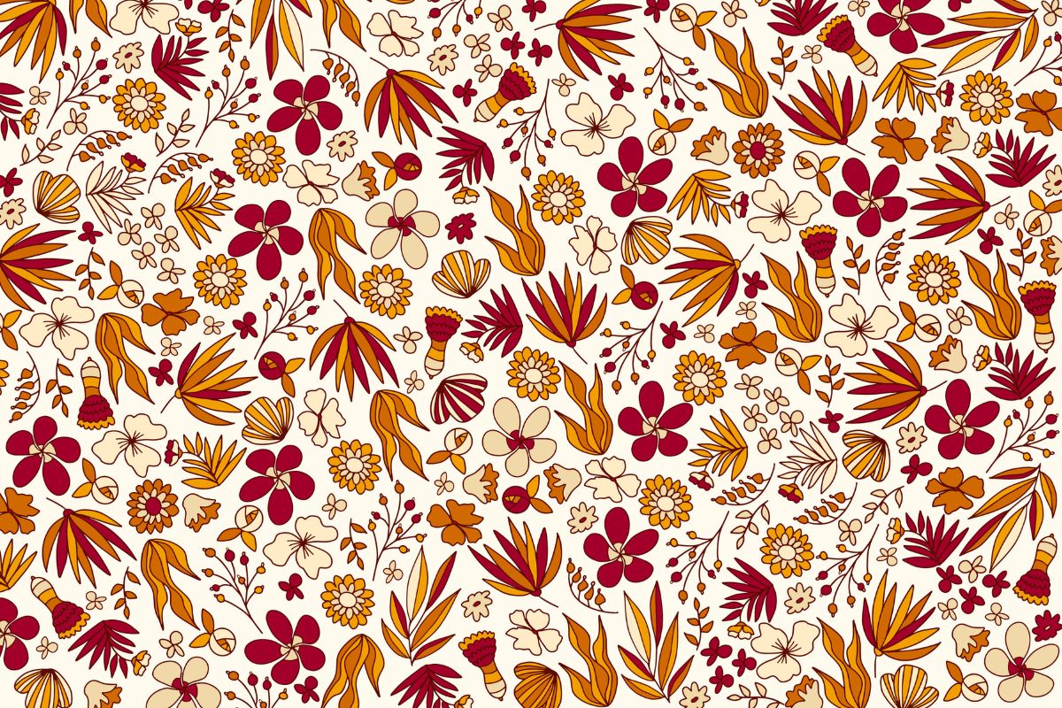 Papier peint liberty terracotta