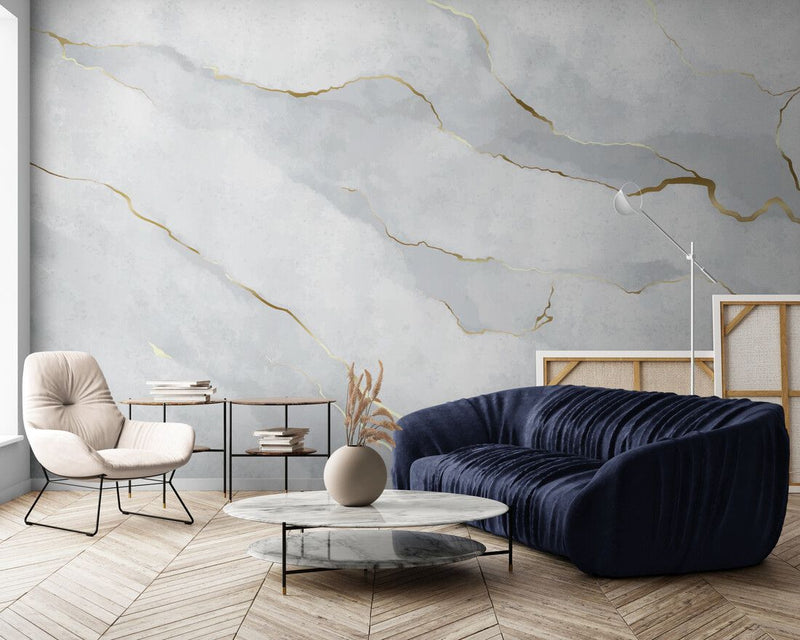 Papier peint Papier peint marbre panoramique abstrait inspiré élégant