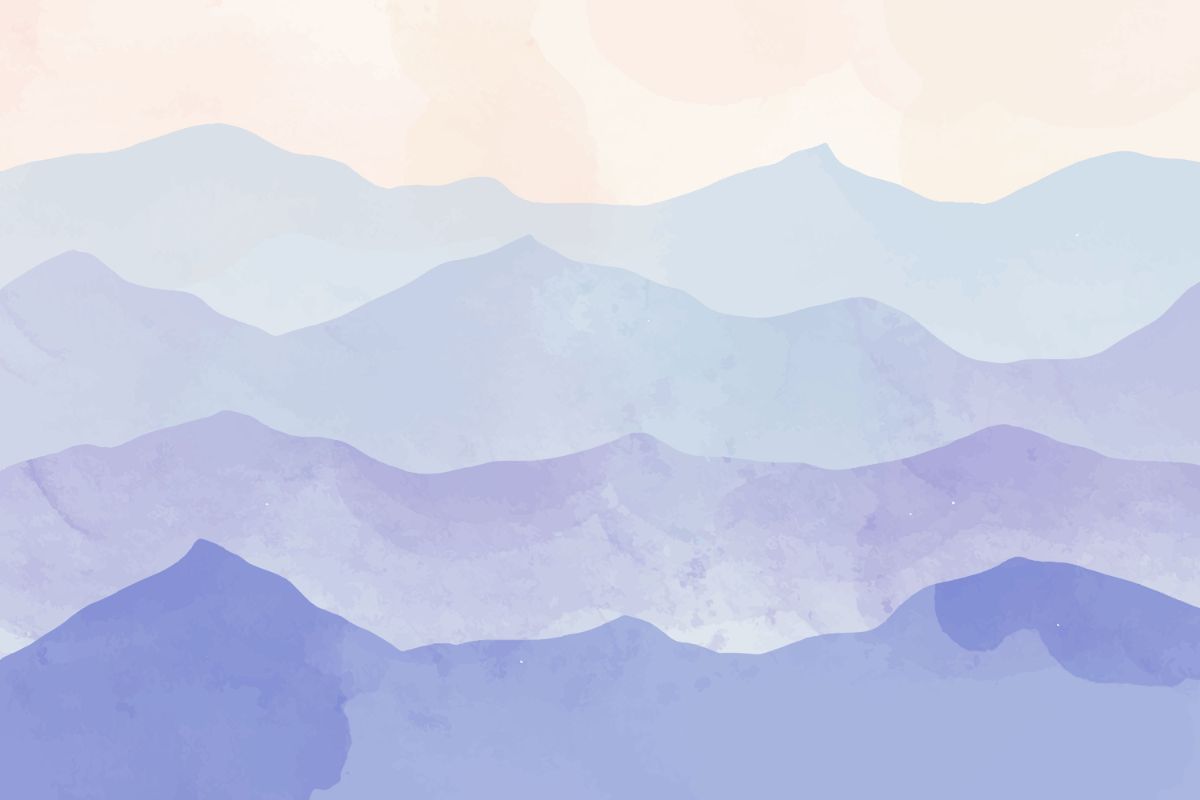 Papier peint montagnes bleues