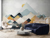 Papier peint Papier peint montagne graphique artistique transformera douces,