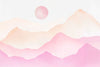 Papier peint montagnes roses