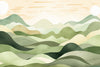 Papier peint montagne vert