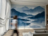 Papier Peint Montagnes Abstraites dans un salon