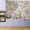 Papier peint Papier peint hortensia romantique de floral