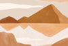 Papier peint paysage panoramique terracotta