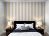 Papier peint rayure beige chambre mur