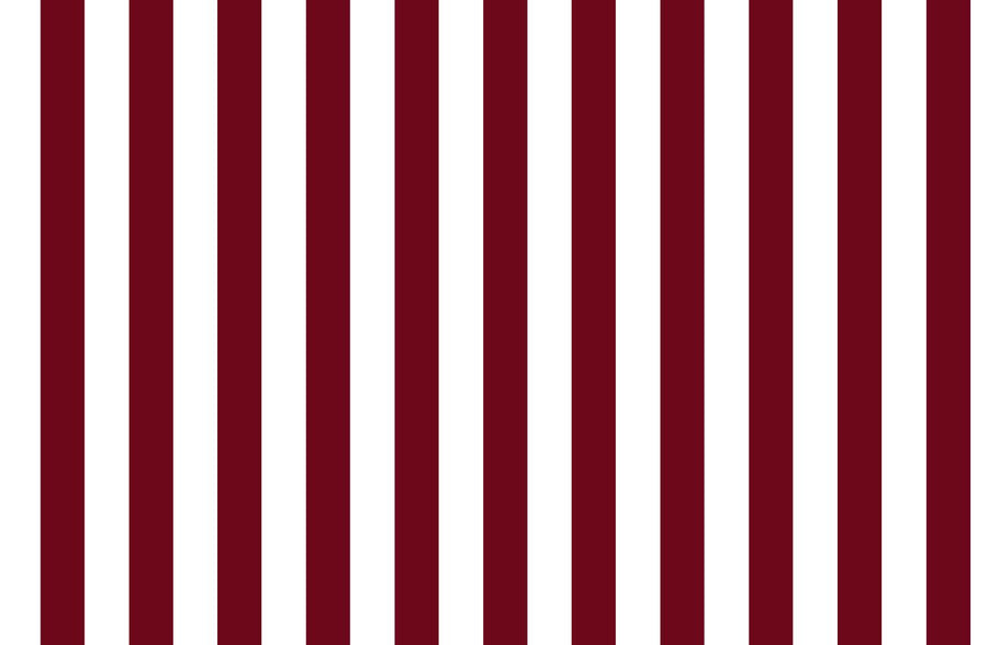 Papier peint rayures bordeaux : larges bandes verticales rouge bordeaux alternées avec du blanc