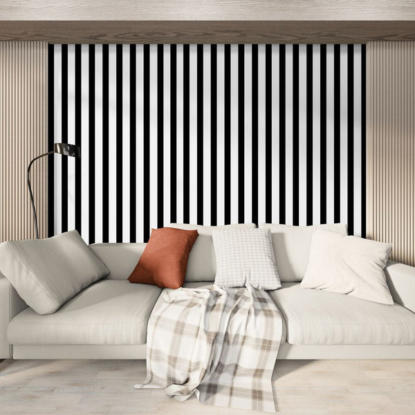 Papier peint rayures fines mur chambre tapisserie murale