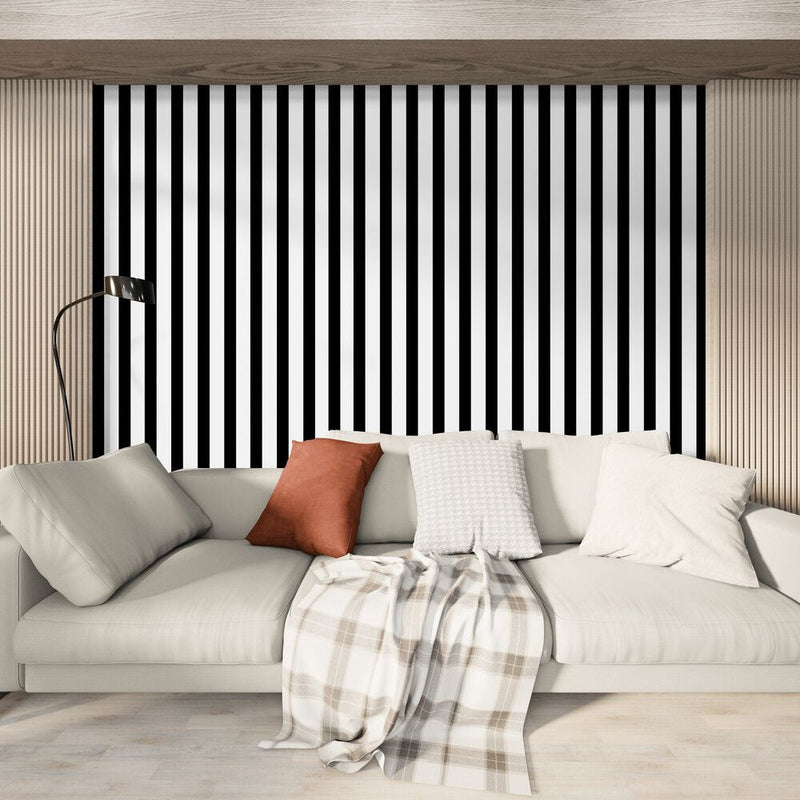 Papier peint rayures fines mur chambre tapisserie murale
