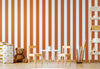 Papier peint Papier peint rayures terracotta de rayures épuré