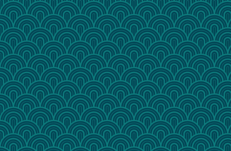 Papier peint Papier peint scandinave bleu canard répétitif de géométrique