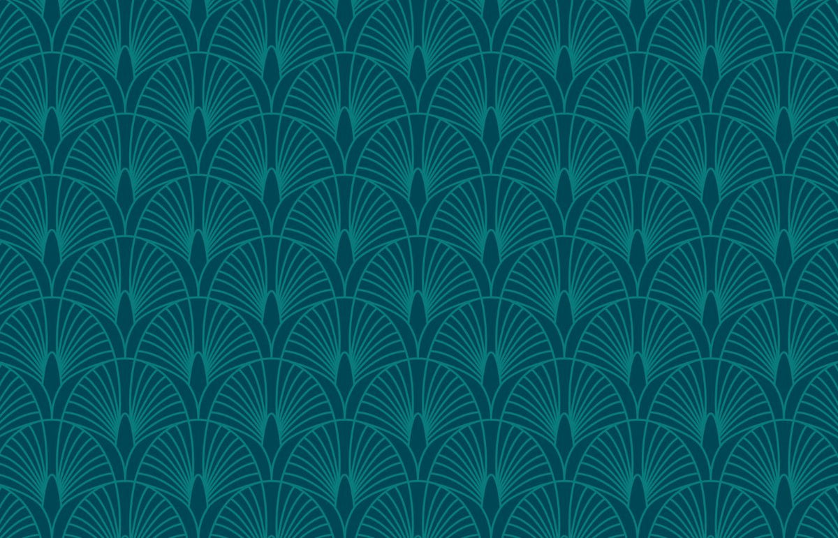 Papier peint tête de lit bleu canard