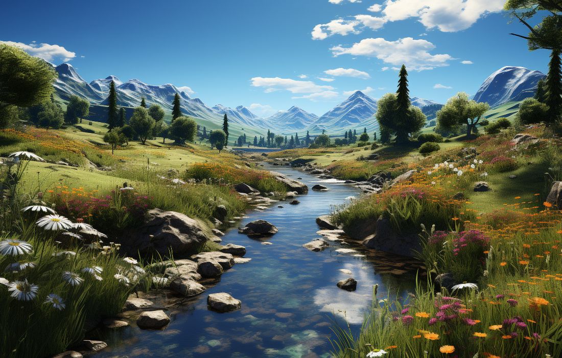 Papier peint Papier peint trompe l'oeil couloir apporte une paisible