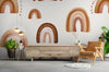 papier peint arc en ciel terracotta