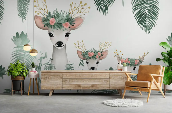 papier peint biche