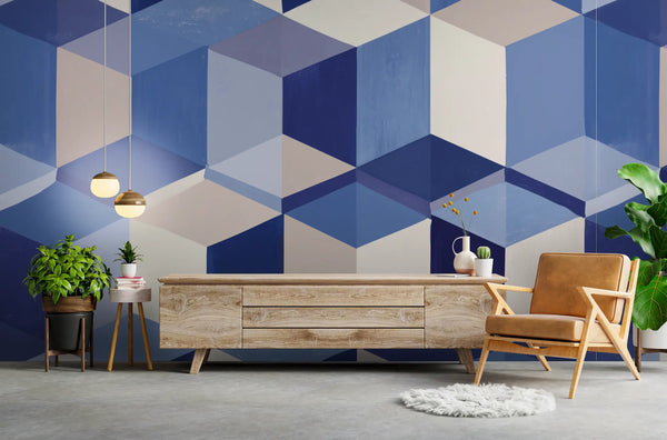 papier peint bleu majorelle