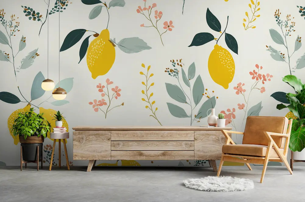 papier peint citron