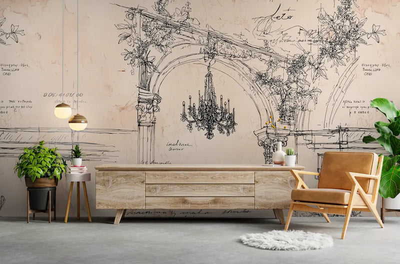 papier peint ecriture