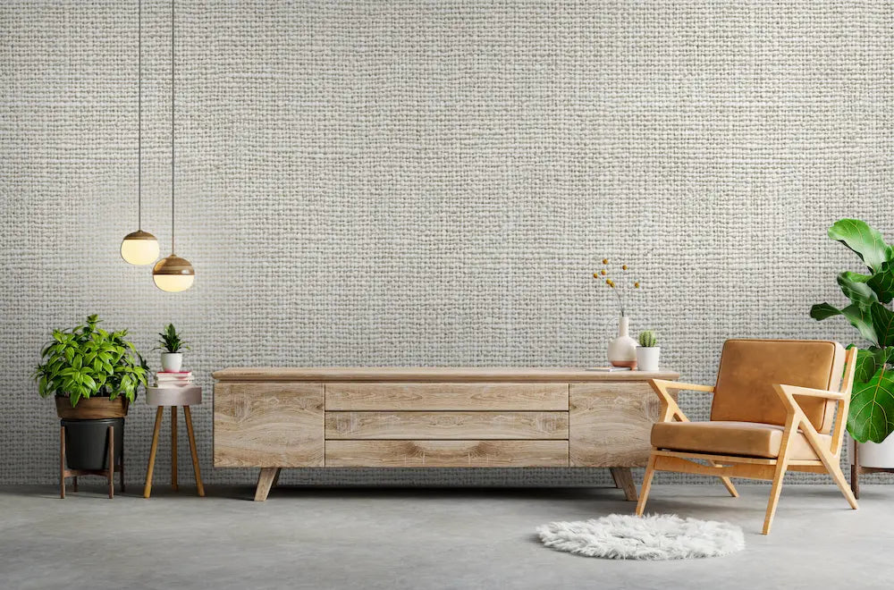 papier peint effet tissu lin 