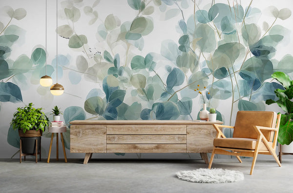 papier peint eucalyptus