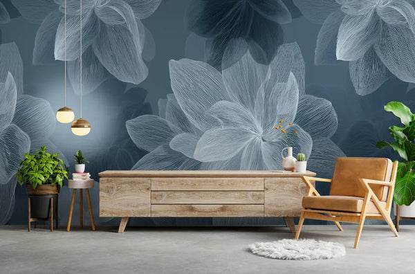 papier peint fleur géante 