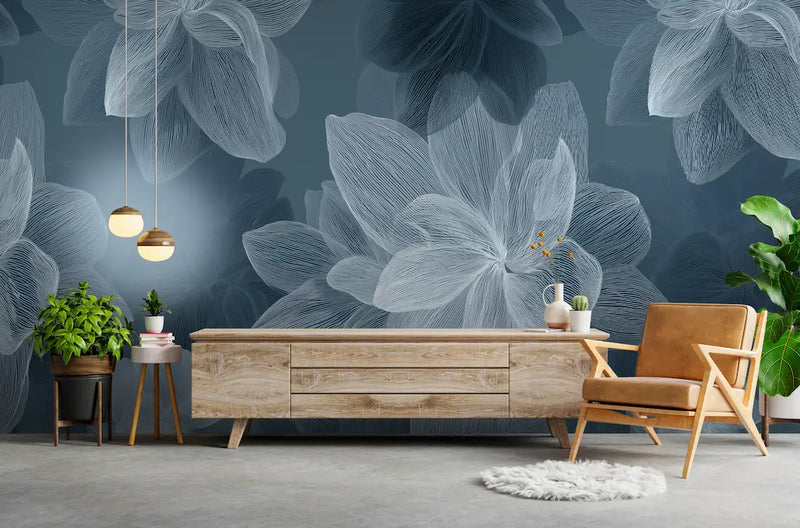 papier peint fleur géante 