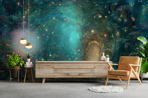 papier peint foret enchantée