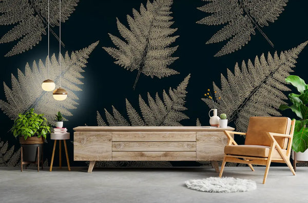 papier peint fougere