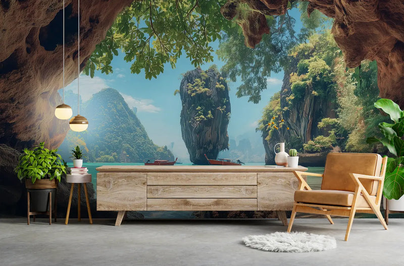 papier peint ile paradisiaque