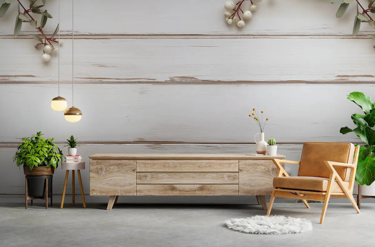 papier peint imitation chalet 