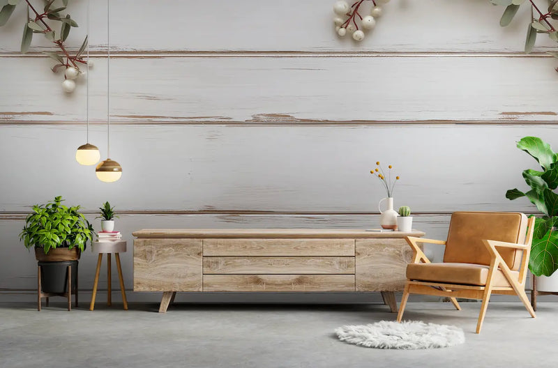 papier peint imitation chalet 