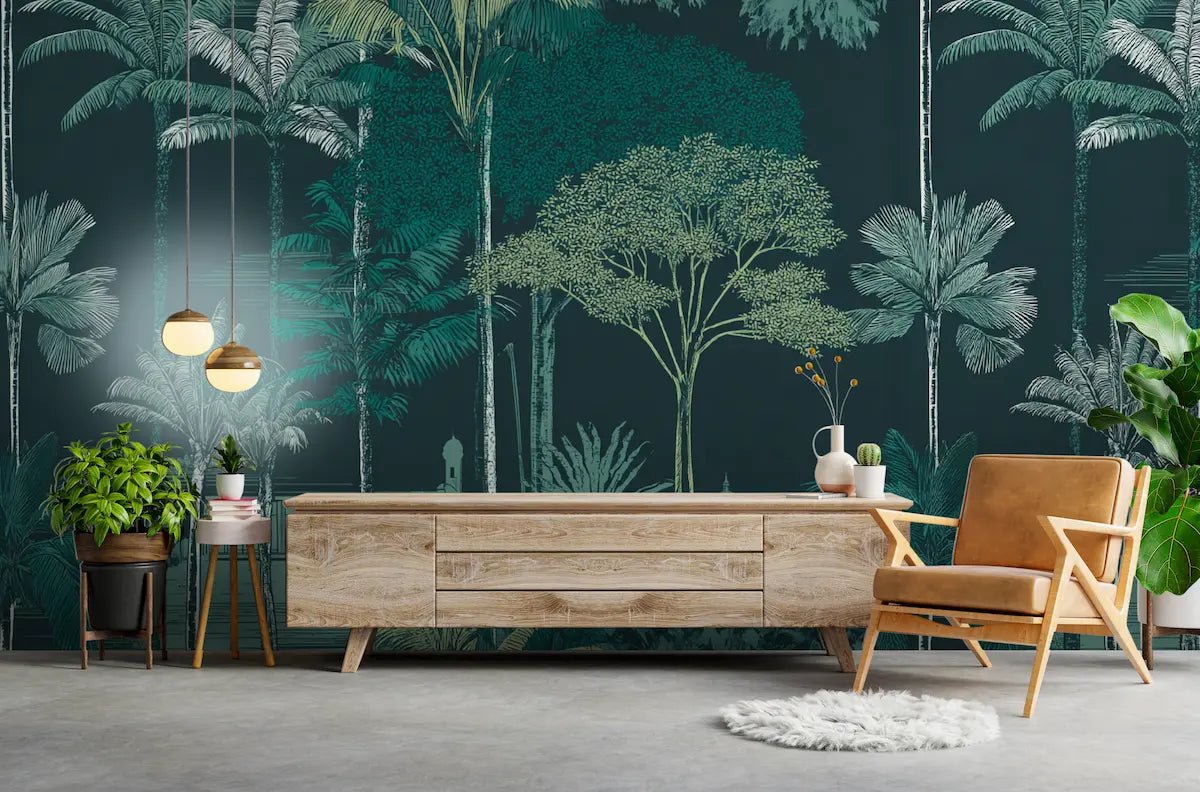 papier peint jardin tropical 