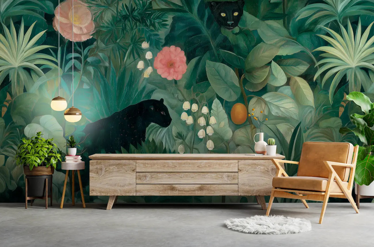 papier peint jungle douanier rousseau 