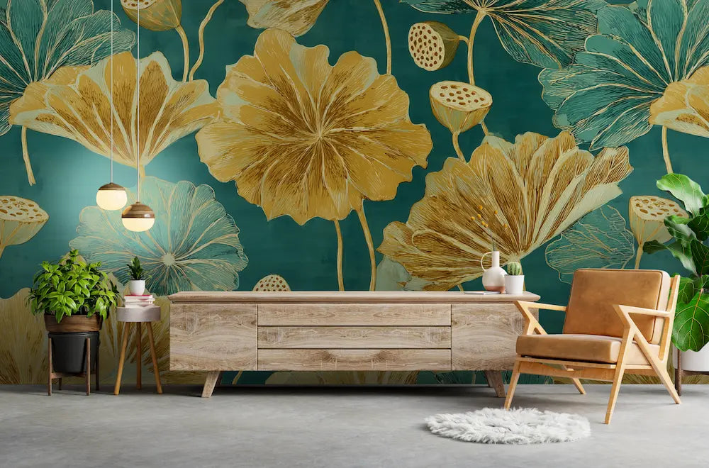 papier peint lotus