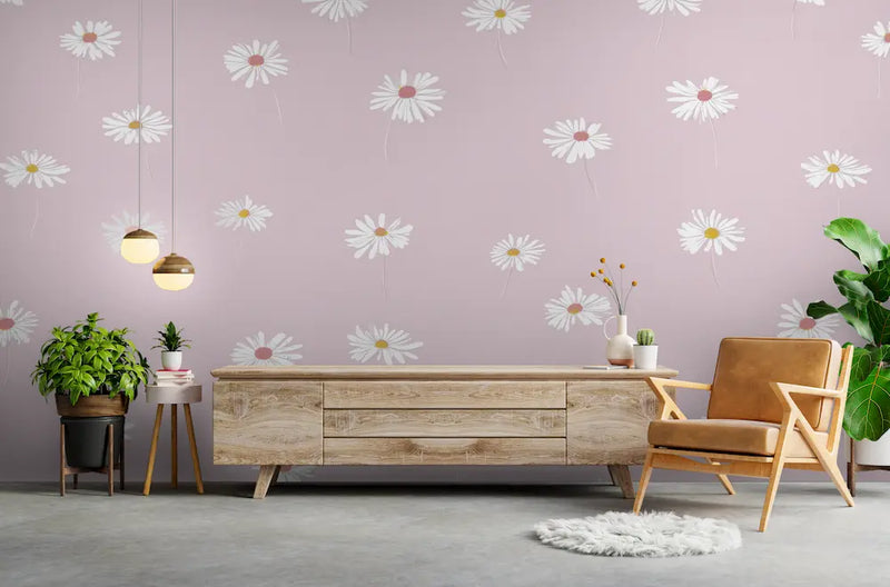 papier peint marguerite 