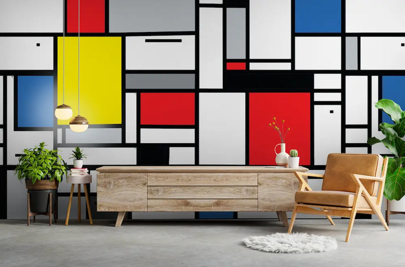 papier peint mondrian 