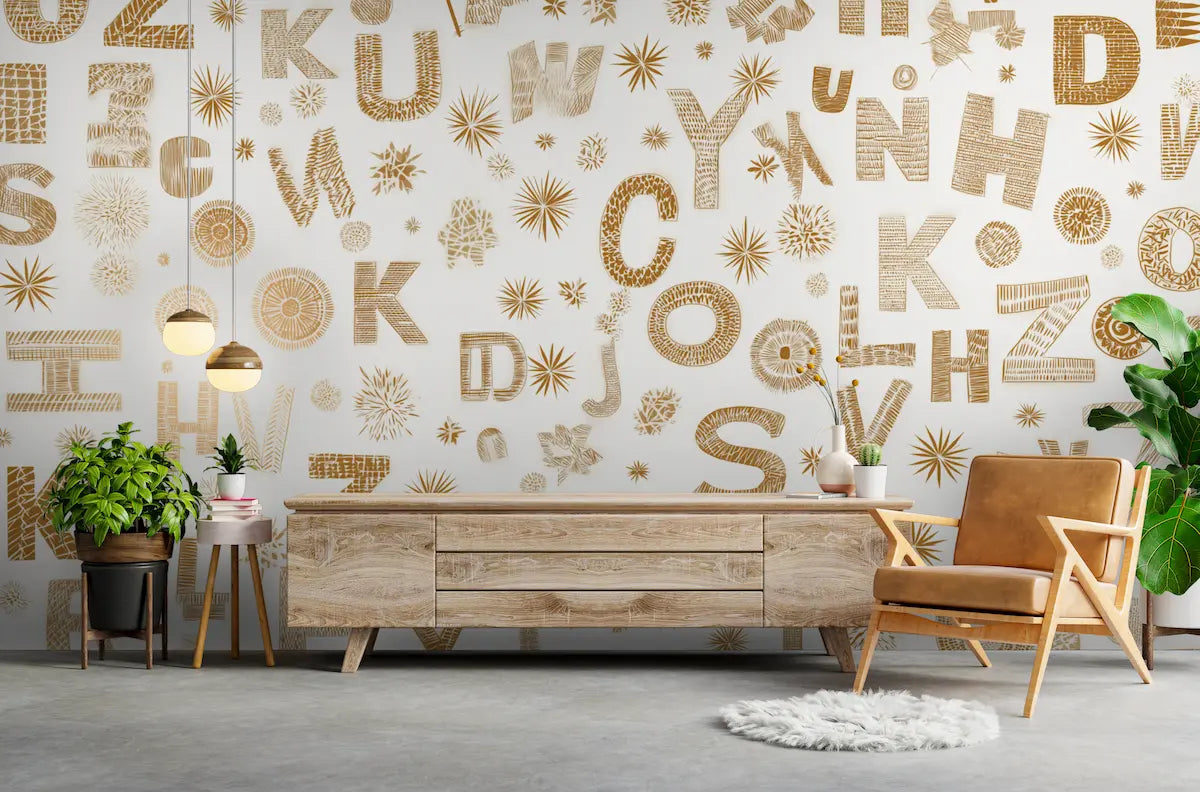 papier peint mot