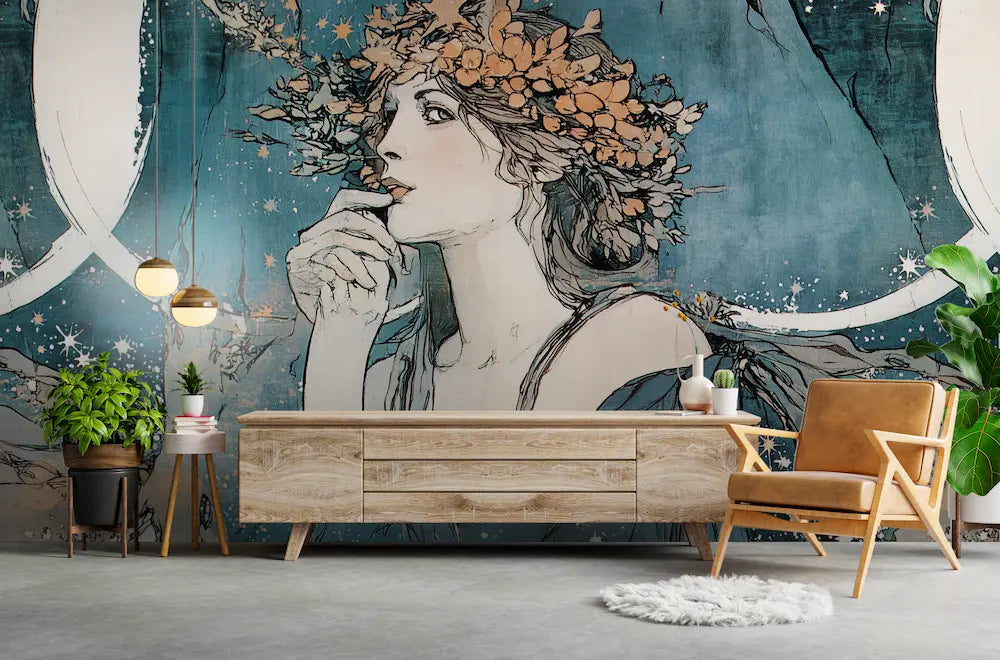 papier peint mucha