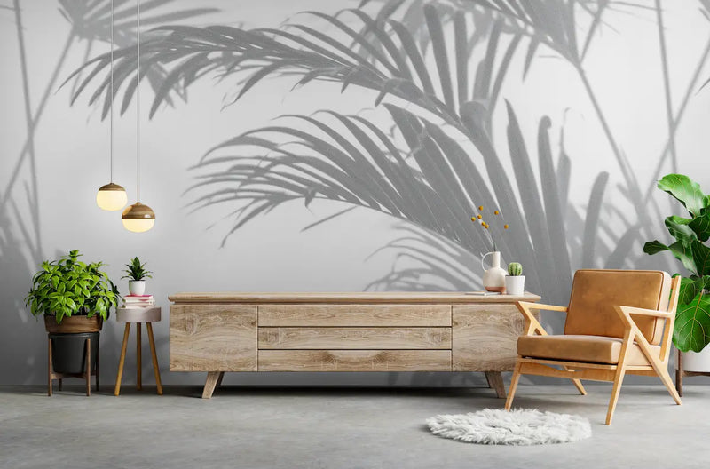 papier peint ombre palmier 