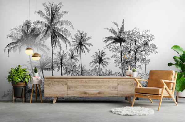 papier peint palmeraie 