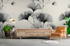 papier peint panoramique ginkgo salon