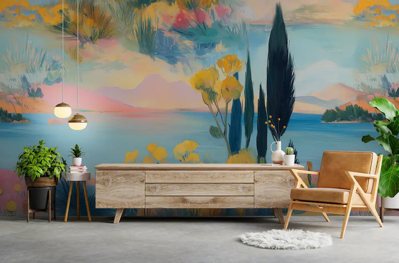 papier peint panoramique méditerranéen