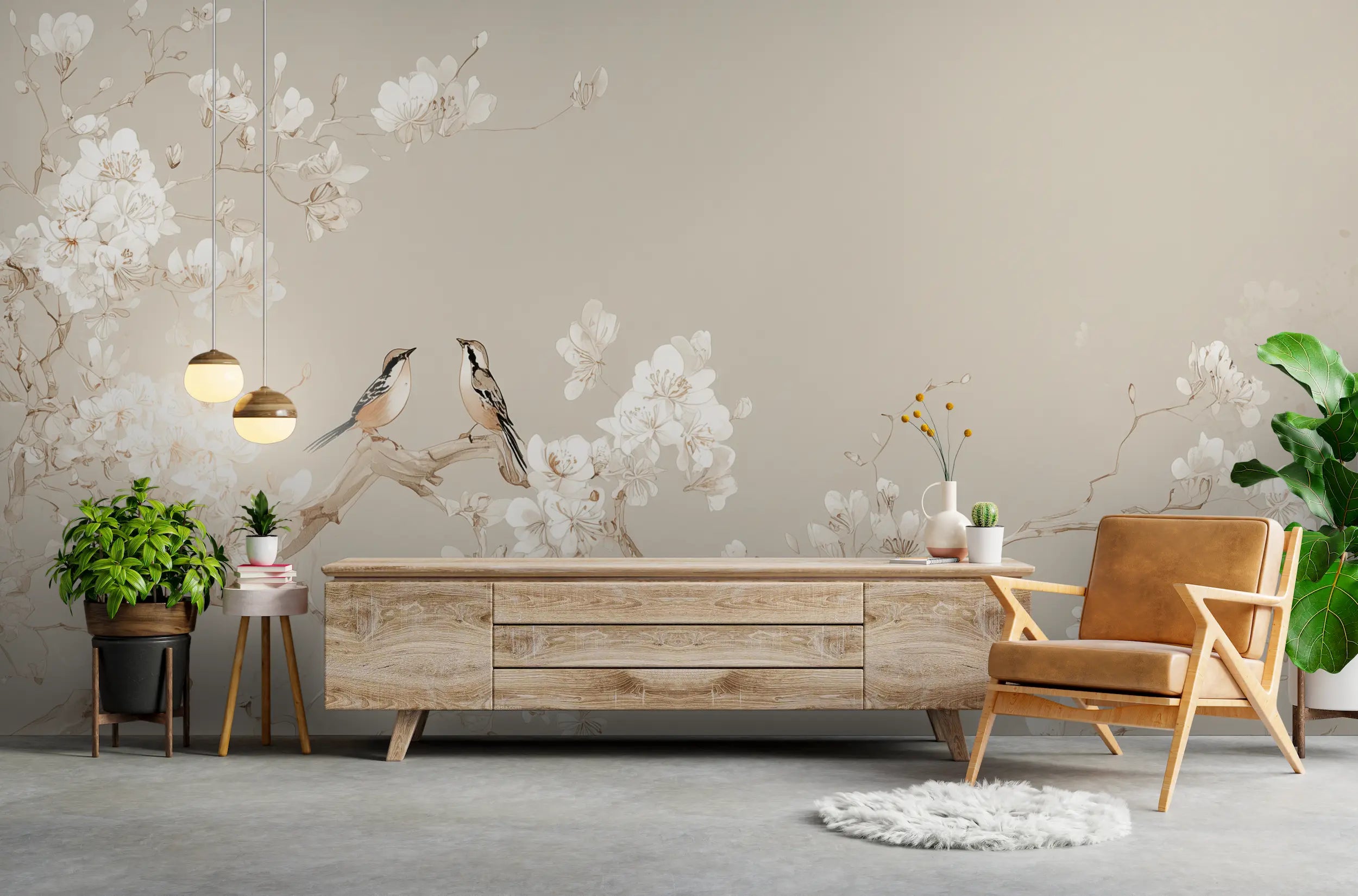 papier peint panoramique magnolia